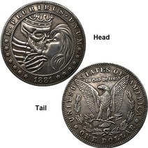 동전수집책 38mm 해골 호보 니켈 골동품 동전 소장 오래된 동전 아트 컬렉션 물리적 장식 동전, 13