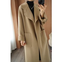 PUMS 벨티드코트 프리미엄 박시 울 카멜코트