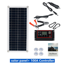 태양광발전기 태양열 1000w 태양 전지 패널 12v 태양 전지 20a-100a 컨트롤러 태양 전지 패널 전화 rv 자동차 mp3 패드 충전기 야외 배터리 공급, 100a 컨트롤러 포함