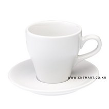 러브라믹스 튤립 카페라떼 잔받침 화이트 280ml, 단품