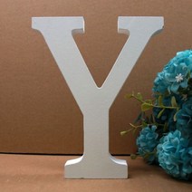 큰 흰색 나무 글자 영어 알파벳 DIY 개인 이름 디자인 아트 공예 15cm 무료 스탠딩 하트 웨딩 홈 장식 1 피스, Y_15cm