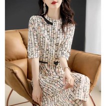 에버리씽 여성 단추 반팔 벨트 원피스 Q606