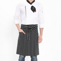 Stylish 허리형 줄무늬 앞치마 블랙 A-309 / 53K51E45703, # 본상품선택