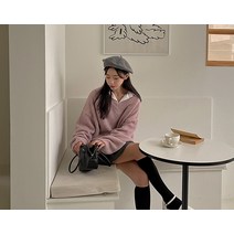 미닉커 울 루즈핏 브이넥 니트