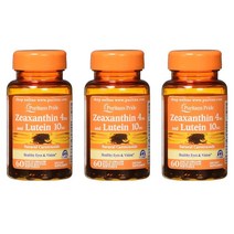 Puritans Pride Zeaxanthin with Lutein 제아잔틴 4mg 루테인 10mg 60정 3개