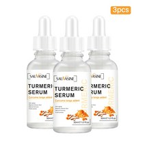 세럼2/3pcs 심황 레몬 오일 스킨 글로우 To 라이트닝 여드름 다크 패치 밝은 피부 스팟 코렉터 페이스 세럼, 03 Turmeric serum 3pcs