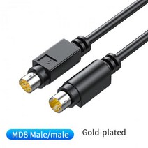 PLC 케이블 male to S 터미널 MD8 핀 라운드 헤드 순수 구리 니켈 도금 데이터 통신, 06 5M _ 01 Gold-plated
