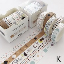 테이프 세트 장식 스티커 일기 접착제 마스킹 문구 용품, K