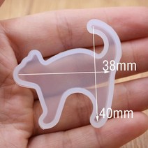 레진몰드 보석용 실리콘 몰드 귀여운 동물 고양이 토끼 사슴 말 수지 에폭시, 04 standing cat 1 piece