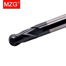 피리 Mzg 2 플루트 절단 hrc50 1mm 2mm 3mm 4mm 5mm 밀링 가공 텅스텐 스틸 나선형 비트 밀링 커터 볼 코 엔드 밀, r1.5x4dx50l