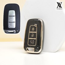 바이어블 기아 차량용 TPU 풀커버 키케이스 키홀더 키커버 / 올뉴 모닝 레이 쏘렌토 K3 K5 K7 스포티지 쏘울 모하비, 09. 3버튼 F타입 (VA-TA31), 블랙골드