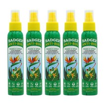 뱃저 안티-버그 쉐이크 ＆ 스프레이 4 fl.oz(118.3ml) Badger Anti-Bug Shake ＆ Spray 4 fl.oz(118.3ml), 118.3ml, 5개