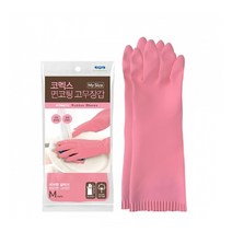 코멕스 면코팅 고무장갑 마이사이즈 핑크 롱 중/대 3개/10개 묶음 손목 긴 주방장갑 부드러운안감, 마이사이즈 핑크롱 중-10개