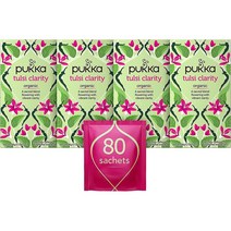 독일직구 Pukka Bio Tulsity Clarity 20 티백 - 80봉지 - 4팩, 수량, 상세참조
