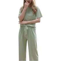 순이들 여성 기본 골지 반팔 와이드 트레이닝 세트