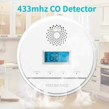 화재 경보기 연기 감지기 수신기 무선 CO 센서 일산화탄소 가스 알람 433MHz 실내 가정 안전을 위한 중독 방지, 1pc, 1pc
