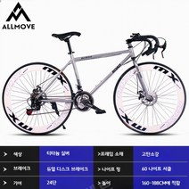 다색 초경량 로드 자전거 출퇴근 성인 남성 여성 도로 바이크, 티타늄실버60