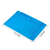 연기흡입기 납땜연기 목공 소형 집진기 JCD 단열 작업 매트 BGA PCB IC 전화 컴퓨터 수리 실리콘 패드 자기 내열성 용접 재작업 작업대, 파란