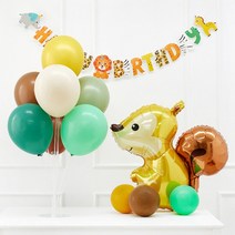 파티마트 풍선스탠드 패키지, 1세트, 풍선스탠드 생일패키지 [아기다람쥐]