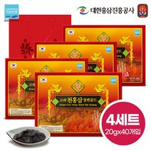 명기삼 고려 천홍삼절편 골드 + 쇼핑백, 20g, 40개입
