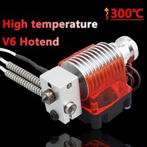 3D 프린터 소모품 부품 e3d v6 핫 엔드 키트 고온 버전 300 ℃ 3d 0.41.75mm j-head 원격 압출기 12v 24v, 12v 50w, 모든 금속 1.75mm