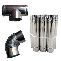 101572 야외용난로 직경 보일러 장작화로 호스 철재 컨트리 난로 부속품 배연 아궁이 배열, 12cm 두꺼운 팔꿈치