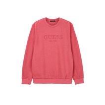 국내매장 정품 게스 GUESS 남녀공용 게스로고 기모 맨투맨
