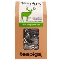Teapigs Mao Feng Green Tea Bags Made with Whole Leaves 티피그 마오펑 녹차 티백 50개입 125g, 2팩