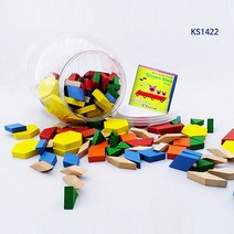 원목 패턴블록 250p+미니북+통 KS1422