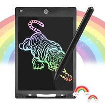 텃밭 관리기 농업용관리기 키덜트 매직 칠판 LCD 그리기 태블릿 드로잉 보드 디지털 전자 쓰기 패드 그림, 08 10 Colorful Black