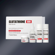 메디필 [정품 화장품] 피부과 셀프 관리 지성 건성 지복합성 건조 여드름 중년 피부 고함량 글루타치온 멀티 케어 키트, 1세트