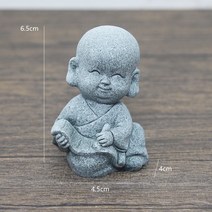 불교용품 작은 불교 승려 티베트 불교 인형 부처님 돌 동상 정원 자동차 장식 명상 홈 수족관 장식, 10 10