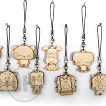 어린이집 만들기재료 반제품 우드폰줄 10p 미술체험 체험교구 유치원 집콕