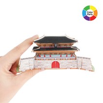 퍼즐피플 3D 영공방 건축물 입체퍼즐모형, 3D목재 미니 숭례문, 조립판 6장p
