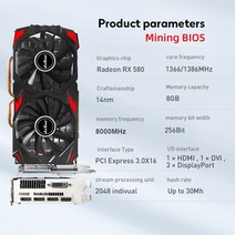 크리스마스카드 감사카드 jieshuo 그래픽 amd rx580 8g for gddr5 gpu rx 580 8gb 256bit 2048sp 컴퓨터 gpu rx5808g play, AMD RX 580 8GB OS