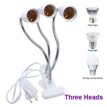 식물성장램프 실내 led Grow light e27 Grow tent full spectrum phytolamp for plants flower 묘목 실내 온실, 세 개의 머리, 300led, 유럽 ​​연합