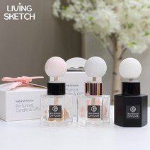 [리빙스케치]골프공 디퓨저세트 차량용 방향제 국내제작 인테리어소품 선물포장, 샌달우드