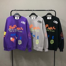 맨스토리 남여공용 바이블전판 기모 박스 맨투맨