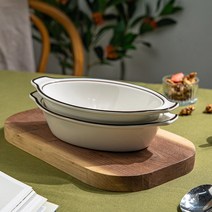 시라쿠스 뉴욕 킹스인 홈파티 오븐그릇 양손타원볼, 2P, 콜라브라운