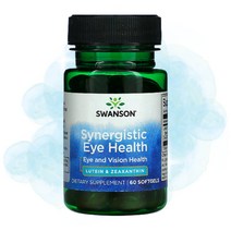 스완슨 시너지스틱 아이 헬스 루테인&제아잔틴 60정 노안 시력 눈이피로할때 안구건조 눈시림 Swanson Synergistic Eye Health 60 Softgels, 루테인 60정