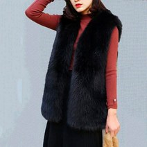 빅사이즈 나시 여성 밍크조끼 도톰 빅사이즈 코트 털저켓