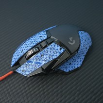 Topsky 마우스 스티커 Btl 땀 흡수 스티커 Logitech G502 영웅 Se 펑크 마우스 미끄럼 방지 스티커 유선 무선, 블루, 하나