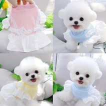 애견 레이스 치마 강아지옷 3가지색상, 옐로우M(2.5KG~3.5KG)