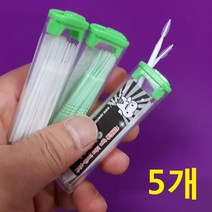 스페셜몰 휴대용 화이트 슬림잇솔 5개 날개 이쑤시개 요지 치간칫솔 치실 일회용품, 1세트