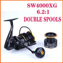Lurekiller 일본 만든 스피닝 지깅 릴 터지는 릴 블랙 말린 SW4000XG-SW10000HG 바닷물 바다 낚시 릴, SW4000XG 2 스풀