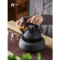 옹기약탕기 용광로 차 밥솥 구식 전기 세라믹 스토브 특수 주철 주전자 주위에 끓인 탄소 불을 켜십시오, [32] 전기세라믹스토브(샌드블랙)-1200W, [01] 1L 이상