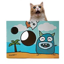 MDG9099 캣몬스터 스크래쳐 고양이 하우스다냥 장난감 토이 고양이수직스크래쳐/수직스크래쳐/고양이평판스크래쳐/고양이키우는집쇼파, 1개