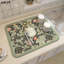 주방 테이블 규조 진흙 배수 매트 티 테이블 상판 컵 건조 매트 워시 단열 매트 흡수 매트