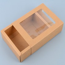 선물포장 답례용 창문형박스 선물상자 중 - 브라운