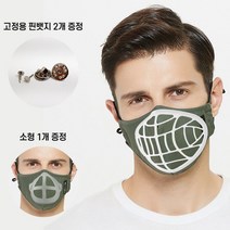 산소공간 숨쉬기 편한 마스크 가드(3p한국산)+핀뱃지2개+중국산가드1개